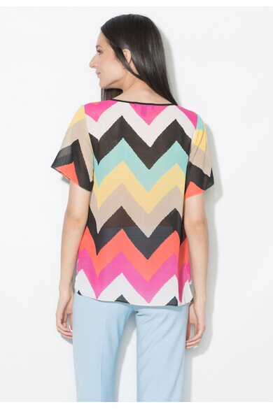 Zee Lane Collection Bluza multicolora cu imprimeu si croiala lejera Femei