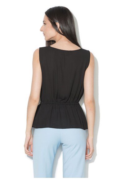 Zee Lane Collection Top negru cu insertie elastica Femei