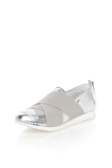 John Galliano Pantofi slip-on de piele cu aspect metalizat Femei