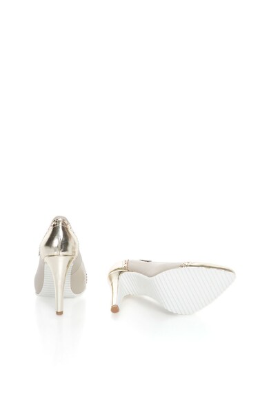 John Galliano Кожени обувки в златисто и сиво-бежово с ток стилето Жени