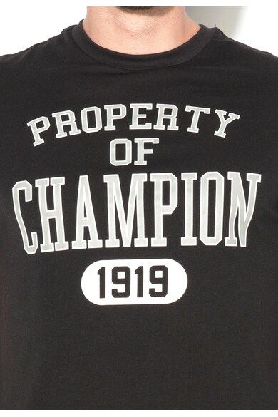Champion Tricou cu imprimeu text si decolteu la baza gatului Barbati