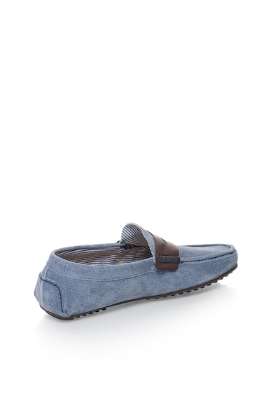 GUESS Mocasini de piele intoarsa, cu aspect de denim Man Cadet Blue Barbati