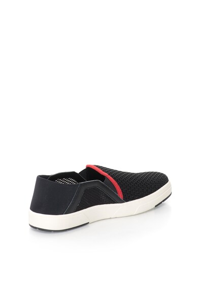 GUESS Pantofi slip-on negri de plasa cu garnituri de piele Barbati