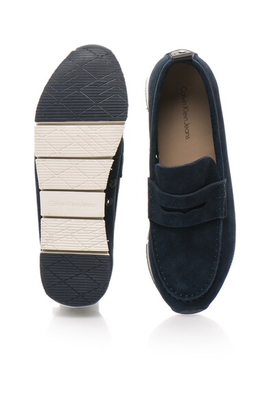 CALVIN KLEIN JEANS Pantofi loafer bleumarin de piele intoarsa Haben Barbati