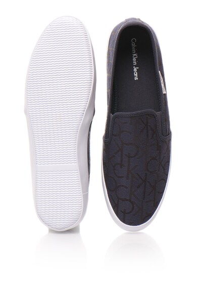 CALVIN KLEIN JEANS Pantofi slip-on bleumarin cu model logo Fabion Barbati