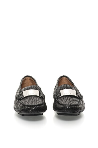 CALVIN KLEIN Pantofi loafer negri de piele Lassey Femei