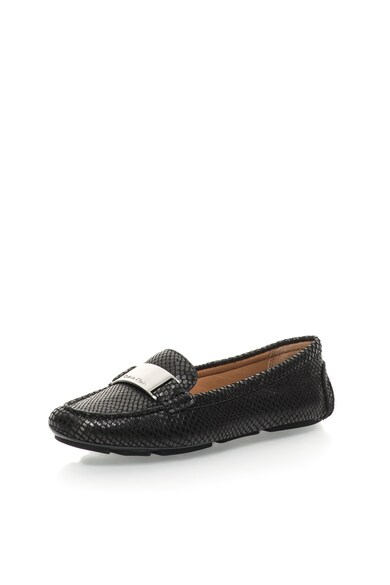 CALVIN KLEIN Pantofi loafer negri de piele Lassey Femei