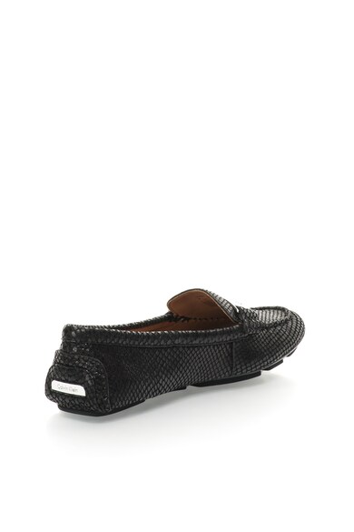 CALVIN KLEIN Pantofi loafer negri de piele Lassey Femei