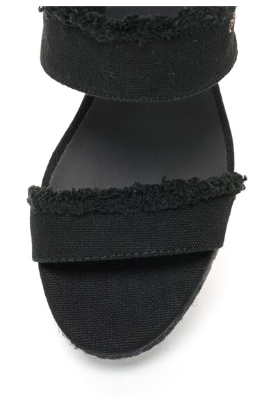 CALVIN KLEIN JEANS Sandale wedge tip espadrile negre Lael Femei