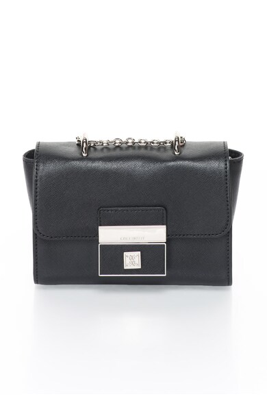 COCCINELLE Geanta crossbody neagra de piele saffiano Femei