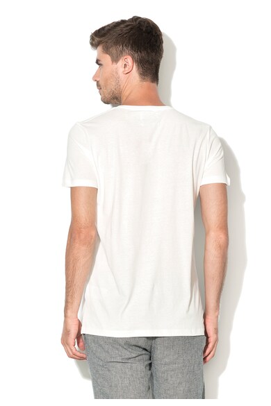 Esprit Бяла тениска със стандартна кройка и бродерия Мъже