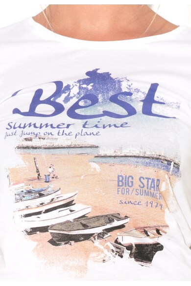 Big Star Tricou alb cu imprimeu Sida Femei