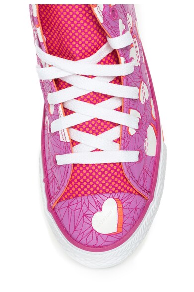 Converse Tenisi mid-high fucsia cu inimi Fete