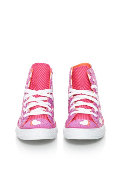 Converse Tenisi mid-high fucsia cu inimi Fete