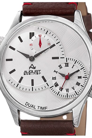 August Steiner Ceas quartz cu o curea de piele Barbati