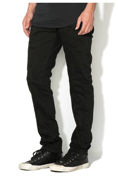 Diesel Black Gold Blugi slim fit negri cu aspect deteriorat Barbati