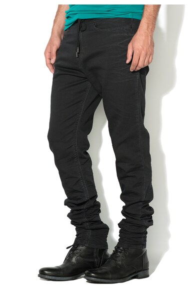 Diesel Black Gold Blugi skinny negru stins cu tur lasat Barbati