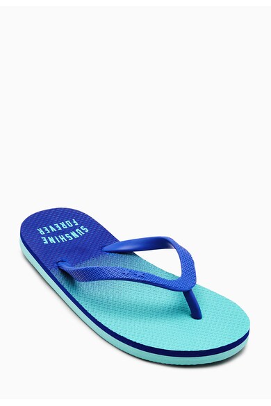 NEXT Papuci flip-flop albastru cobalt texturati Fete