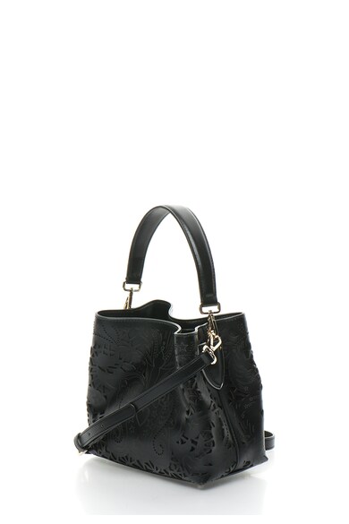 Cavalli Class Geanta crossbody neagra cu model perforat Femei