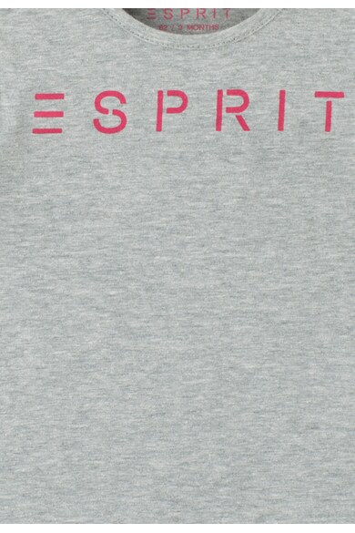 Esprit Tricou gri melange cu logo Fete