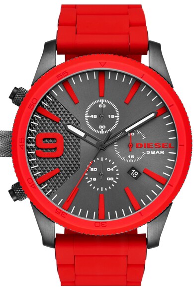 Diesel Piros & Fémszürke Chrono Karóra férfi