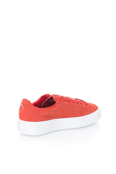 Puma Pantofi sport flatform rosii de piele intoarsa Femei