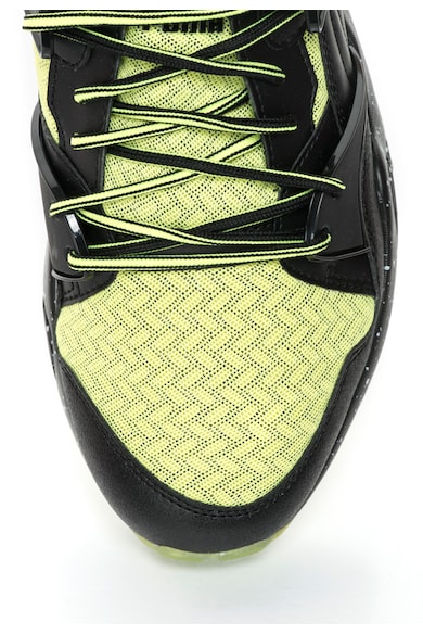 Puma Pantofi sport negru si verde lime cu plasa Blaze Tech Barbati