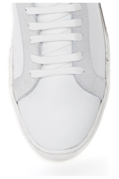 Versace 19.69 Abbigliamento Sportivo Pantofi sport alb cu gri de piele Laurent Barbati