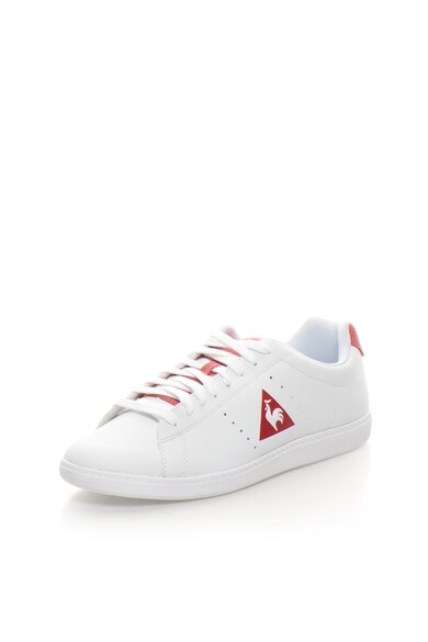 Le Coq Sportif Tenisi alb cu rosu cu detalii din plasa Courtone Barbati