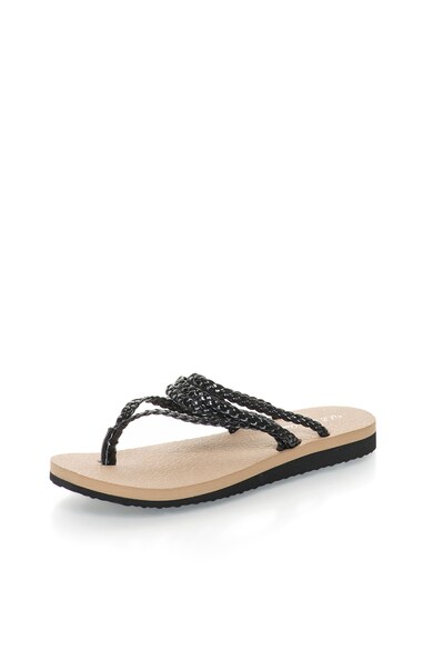 U.S. Polo Assn. Papuci flip-flop cu aspect impletit si barete multiple Femei