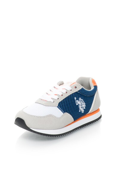 U.S. Polo Assn. Pantofi sport cu insertii de piele intoarsa sintetica si plasa Nutty Fete