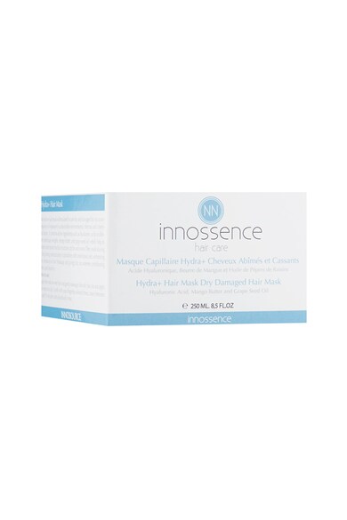 Innossence Masca Hydra+ pentru par uscat si deterioarat cu acid hialuronic, unt de mango si ulei de samburi de struguri, Alb Femei