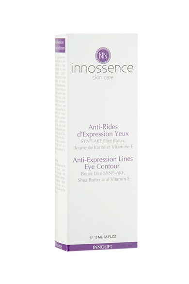 Innossence Crema pentru ochi impotriva ridurilor de expresie cu Syn®-Ake cu efect asemanator botox-ului, unt de shea si vitamina E pentru femei, Alb Femei