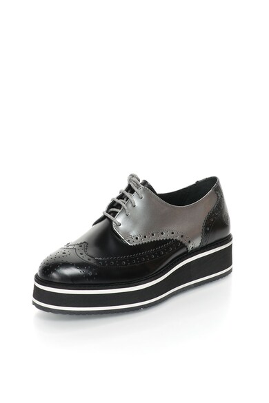 Bronx Pantofi Brogue flatform de piele Femei