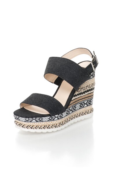 Blink Sandale wedge din denim cu model etnic Femei