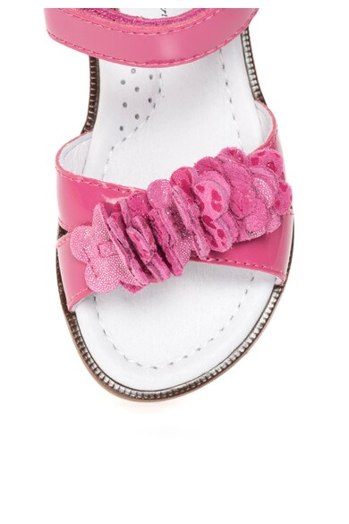 Lea Lelo Лачени кожени сандали с флорални апликации Момичета