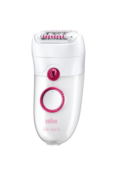 Braun Epilator  Silk-épil 5185, 40 Pensete, 2 Viteze, Alb/Roz Femei