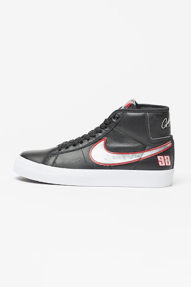 Pantofi sport mid-cut de piele Zoom Blazer - Negru