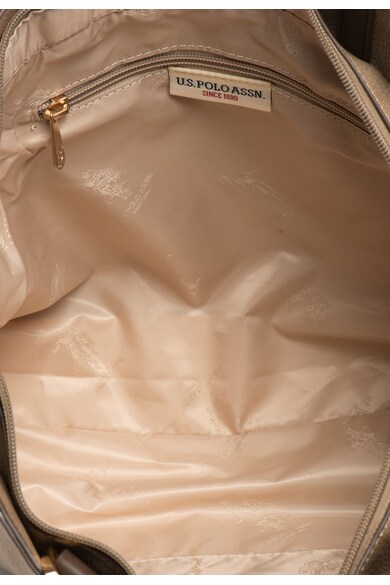 U.S. Polo Assn. Geanta de umar de piele sintetica cu canafi in laterale Femei
