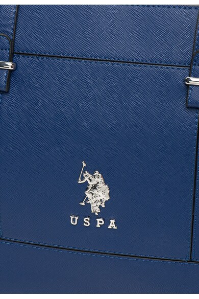 U.S. Polo Assn. Geanta tote de piele Saffiano sintetica cu garnituri contrastante Femei