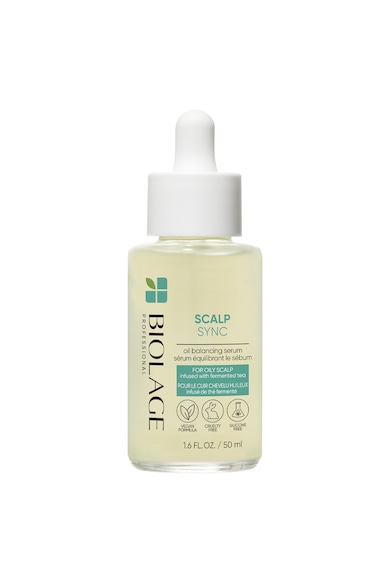 Serum Scalp Sync Oil Reset cu acid glicolic si extract de ceai fermentat - absoarbe sebumul in exces si il previne - pentru un scalp curat si fresh - 50ml