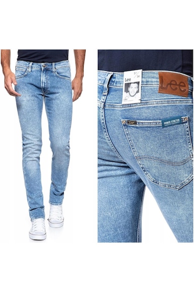 Blugi Barbati - Luke - W26-L32 - Bumbac - Fermoar - Lungi - Talie Medie - 5 Bunzuare - High-Quality - Albastru