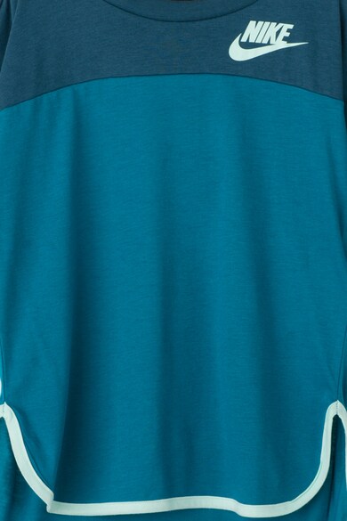 Nike Tricou colorblock cu terminatii rotunjite asimetrice Fete