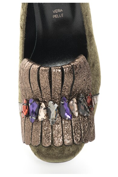 Zee Lane Collection Pantofi de catifea decorati cu strasuri Femei
