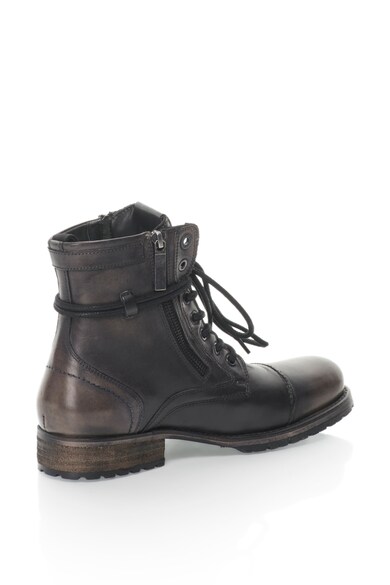 Pepe Jeans London Bocanci de piele cu aspect patinat si aplicatie cap-toe Melting Heritage Barbati