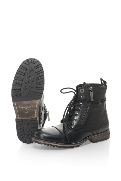 Pepe Jeans London Bocanci de piele cu aplicatie cap-toe Melting Barbati