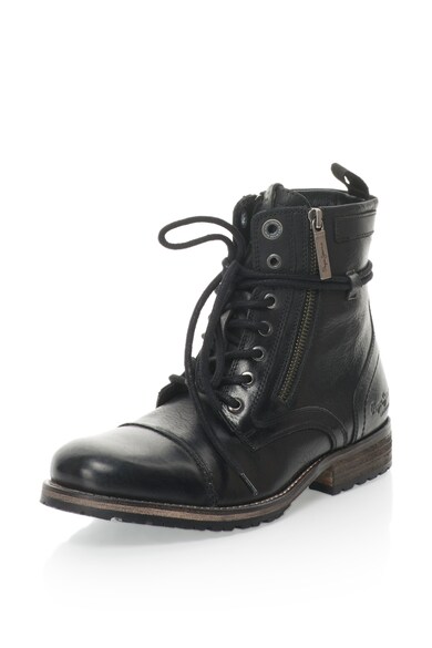 Pepe Jeans London Bocanci de piele cu aplicatie cap-toe Melting Barbati