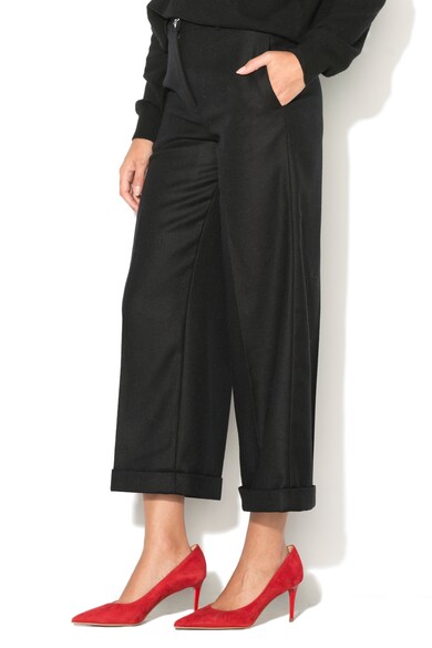 Love Moschino Pantaloni crop din amestec de lana Femei