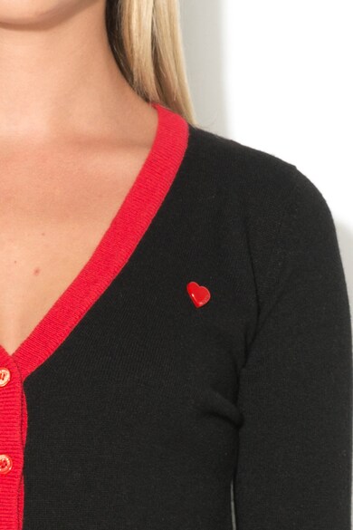 Love Moschino Cardigan tricotat fin cu decupaj in forma de inima Femei