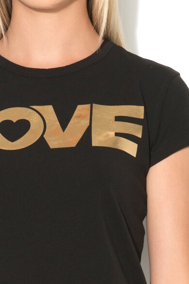 Love Moschino Tricou cu imprimeu cauciucat Femei